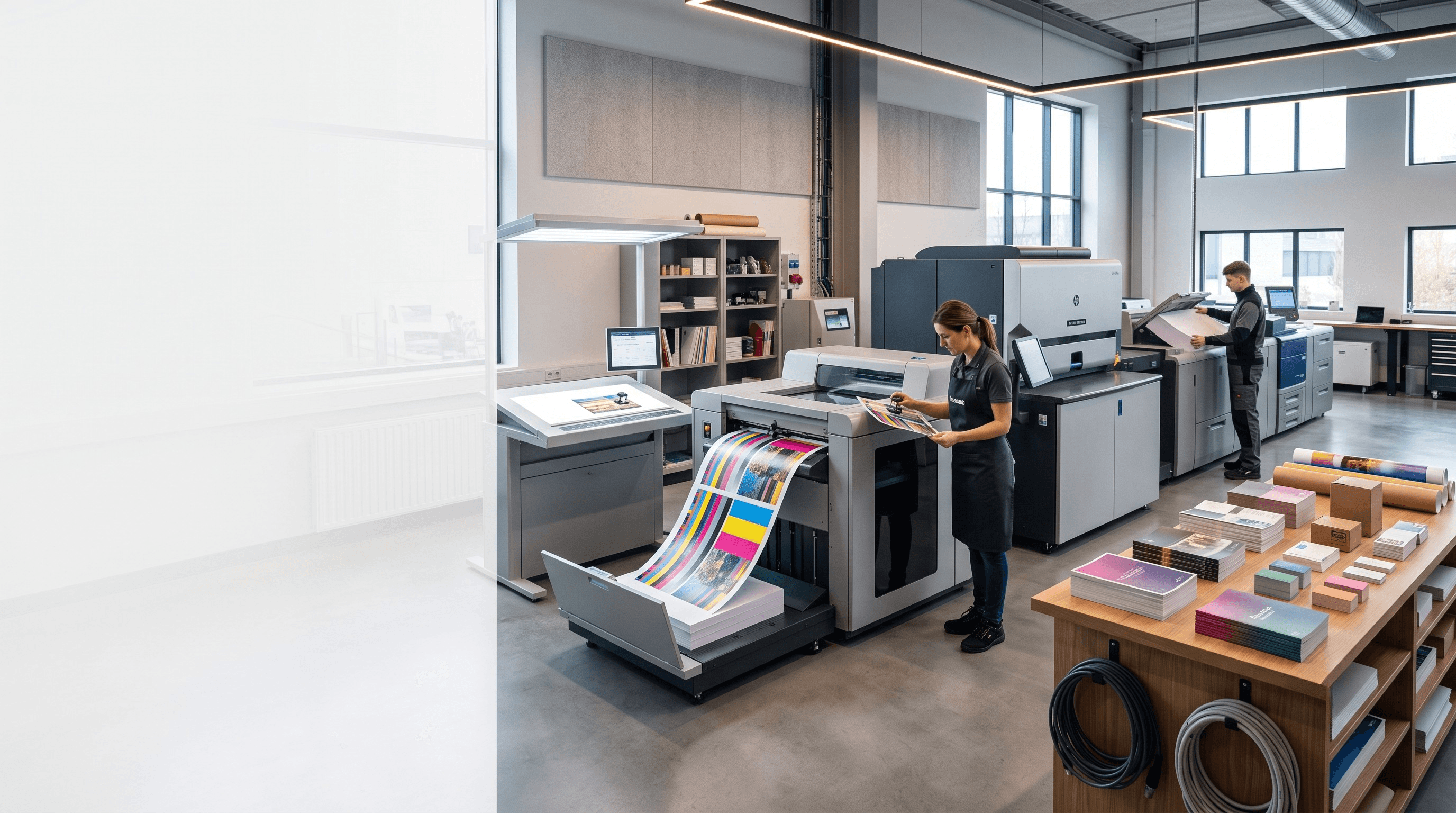 Interior de la planta de impresión de Gráfica Paternal